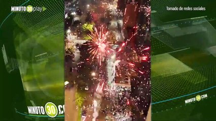 Banderazo en Bucaramanga los hinchas no abandonan al verde paisa
