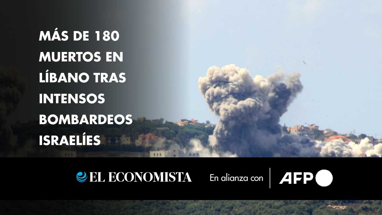 Más de 180 muertos en Líbano tras intensos bombardeos israelíes