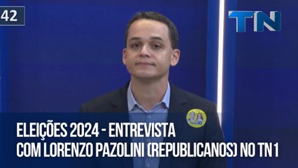 Eleições 2024 - Entrevista com Lorenzo Pazolini (Republicanos) no TN1