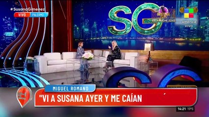 Miguel Romano: "Estoy esperando que Susana me llame", y dijo: "No saben un car... del pelo de ella"