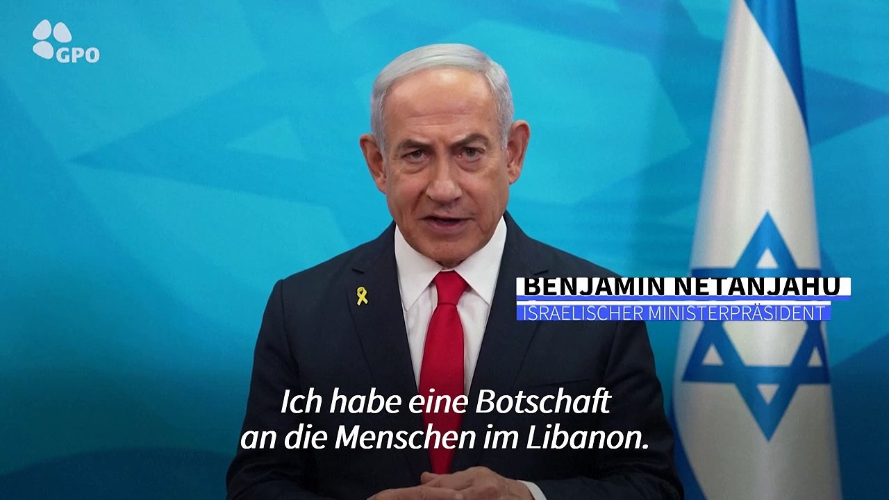 Netanjahu an die Bürger Libanons: „Verlassen Sie die Gefahrenzone“