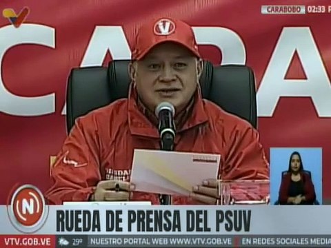 Primer Vpdte. del PSUV Diosdado Cabello aseguró que Edmundo González tenía todo preparado para irse
