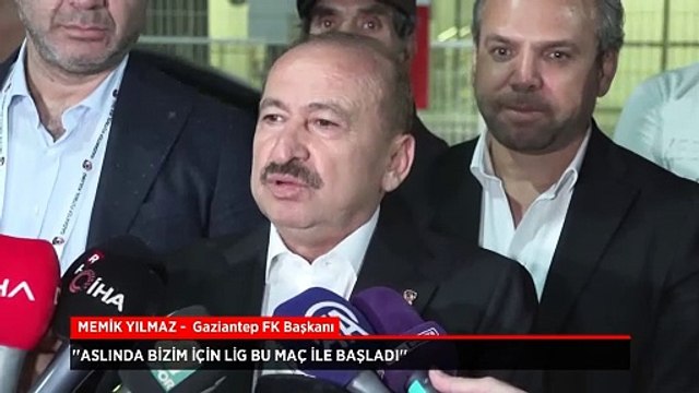Gaziantep FK Başkanı Yılmaz: Aslında bizim için lig bu maç ile başladı