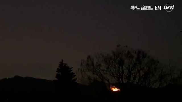 Incendio na Serra do Curral é registrado por moradores