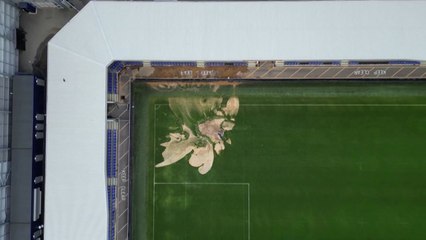 영국 런던 폭우에 축구장 '땅 꺼짐'...프로축구 경기 연기 / YTN