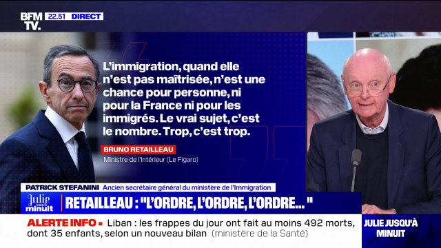 Patrick Stefanini (ancien secrétaire général du ministère de l'Immigration): Bruno Retailleau a une obsession: faire