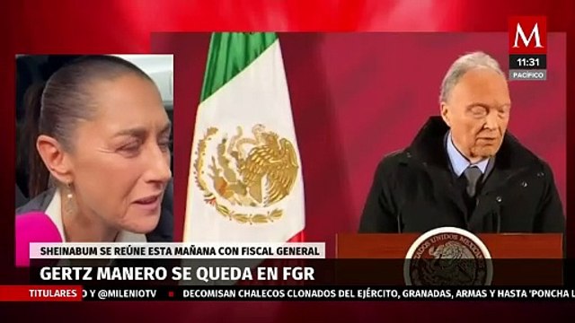 Claudia Sheinbaum confirma que Gertz Manero seguirá como titular de la FGR
