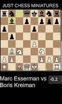 Marc Esserman beats Boris Kreiman playing the Smith Morra Gambit