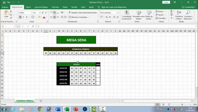 Aprenda a Contar Números Primos Da Mega Sena Pelo Excel Confira