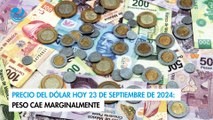 Precio del dólar hoy 23 de septiembre de 2024: Peso cae marginalmente