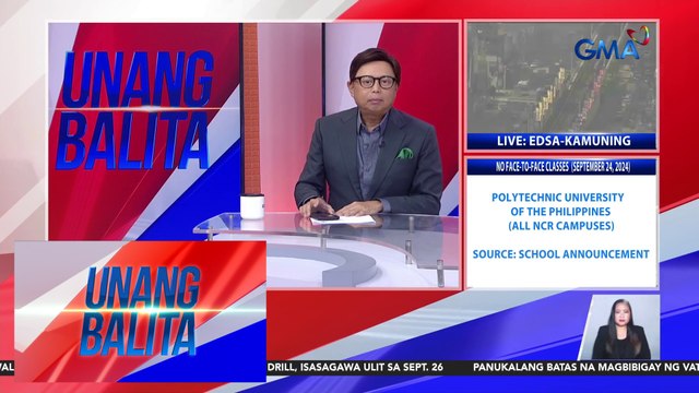 No face-to-face classes as of 7:22 AM (September 24, 2024) | Unang Balita