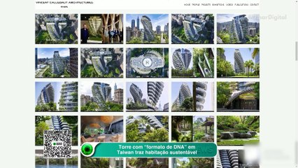 Torre com “formato de DNA” em Taiwan traz habitação sustentável