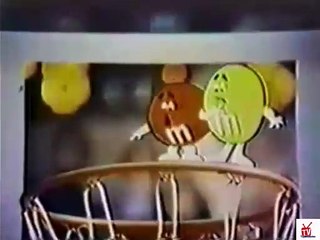 1970s M&M messy kid basketball TV commercial - M&M candies saves the day