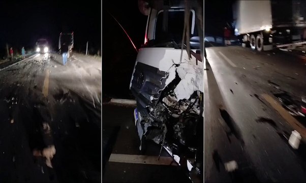 Acidente envolvendo caminhão, carro e motos deixa quatro pessoas mortas na BR-230, em Cajazeiras