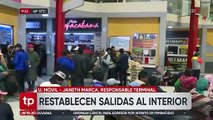 Terminal de Buses de La Paz restablece las operaciones luego del enfrentamiento entre arcistas y evistas