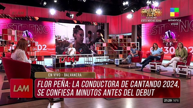 Flor Peña y Marcelo Tinelli EN EXCLUSIVA minutos antes del debut del CANTANDO 2024