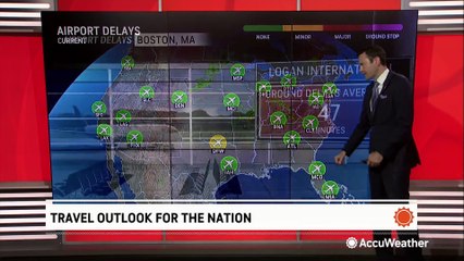 Tuesday to have mild travel delays across the US before major tropical impacts later this week