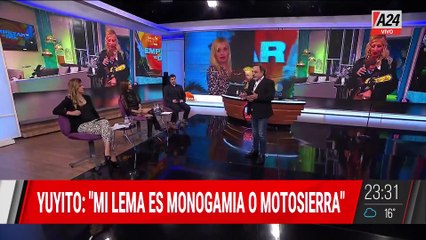 Baby Etchecopar reacciona a Yuyito: "MI LEMA ES MONOGAMIA O MOTOSIERRA"