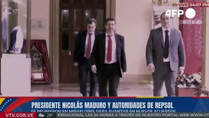 Download Video: Maduro se reúne con directivos de Repsol en medio de tensión Venezuela-España