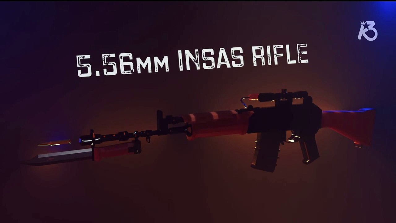 Insas Rifle modelling using maya