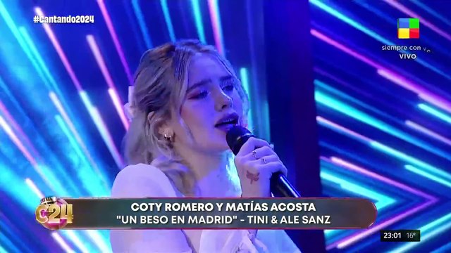 COTY ROMERO y MATÍAS ACOSTA interpretaron Un beso en Madrid y fueron los mejores de la noche