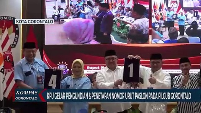 KPU Gelar Pengundian dan Penetapan Nomor Urut Paslon Pada Pilgub Gorontalo
