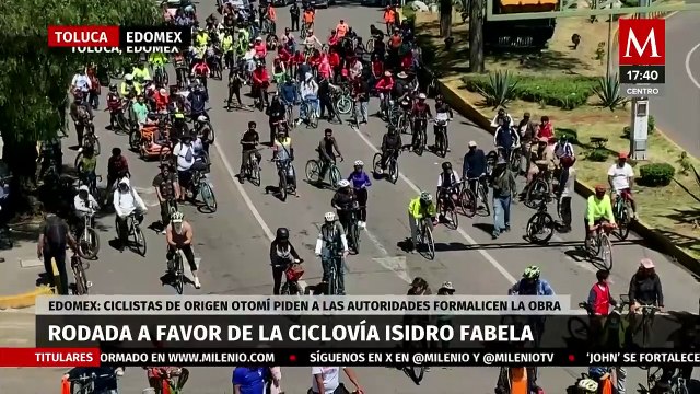 Realizan rodada en Toluca a favor de la ciclovía Isidro Fabela