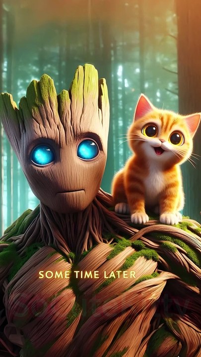 Groot protected the kitten with his last breath, a courage that the kitten’s parents could not provide！ #socutekitty #aicats #cats