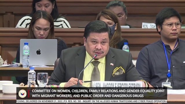 Sen. Estrada, tinanong kung may business partnership sina Mayor Calugay at Guo Hua Ping | GMA Integrated News