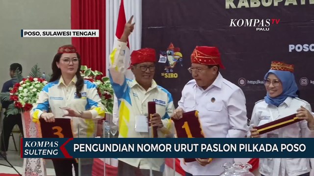 Pengundian Nomor Urut Paslon Pilkada Poso