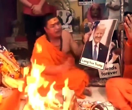 BREAKING NEWS - Hindus in India are performing that ‘Hawa’ ritual for Donald Trump to ‘offer protection’ after his 2 recent assassination attempts.