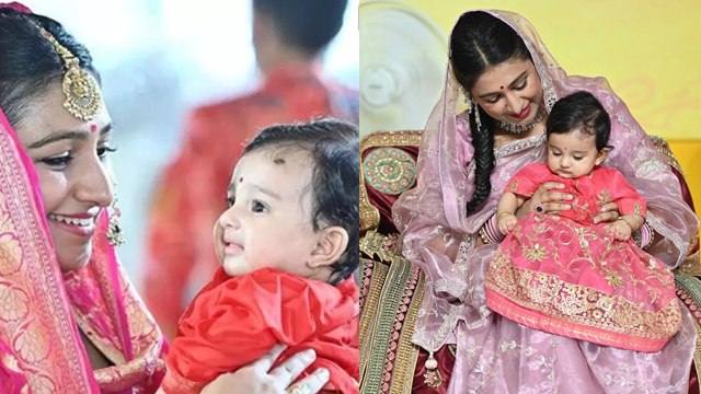Mohena Kumari Singh Baby Girl Gaurita Face Reveal, Traditional Look में Daughter ने...| Boldsky