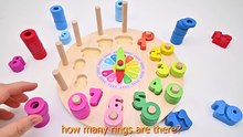 Learn Numbers & Counting with wooden clock toy set ｜ Toddler Learning Video