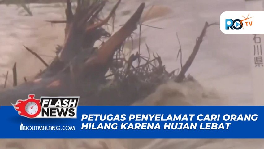 PETUGAS PENYELAMAT CARI 6 ORANG HILANG KARENA HUJAN LEBAT DI JEPANG