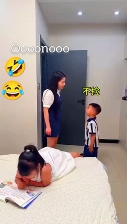 He is no afraid of his mother,he is afraid of his sister