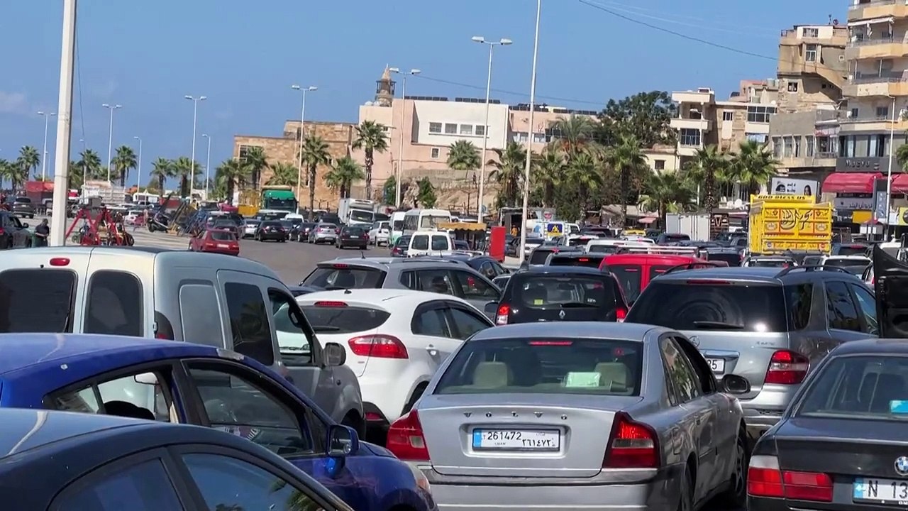 Lebanese families flee massive Israeli bombardment