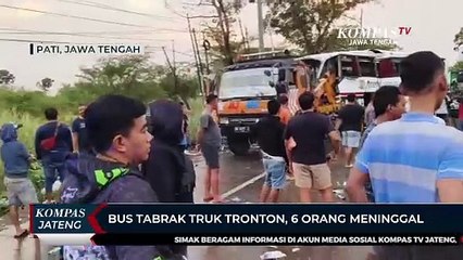 Bus Tabrak Truk Tronton di Pati, 6 Orang Tewas