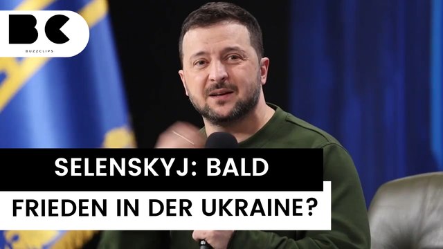 Präsident Selenskyj gibt Aussicht auf baldigen Frieden in der Ukraine