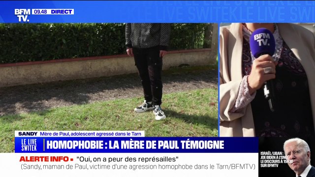 L'agression s'est passée très vite , explique la mère de Paul, un adolescent de 17 ans victime d'une agression homophobe dans le Tarn