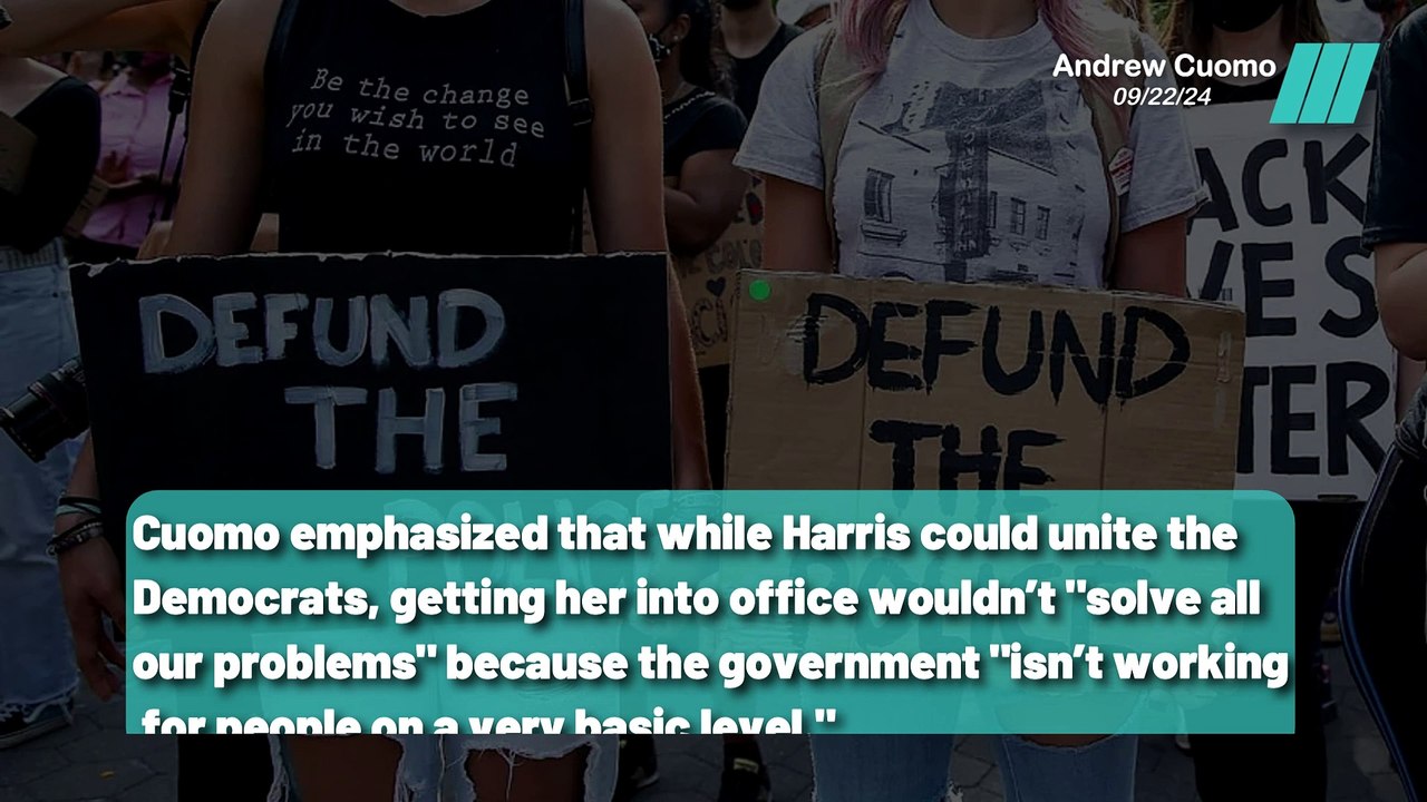 Cuomo Criticizes Far-Left Policies and Backs Kamala Harris