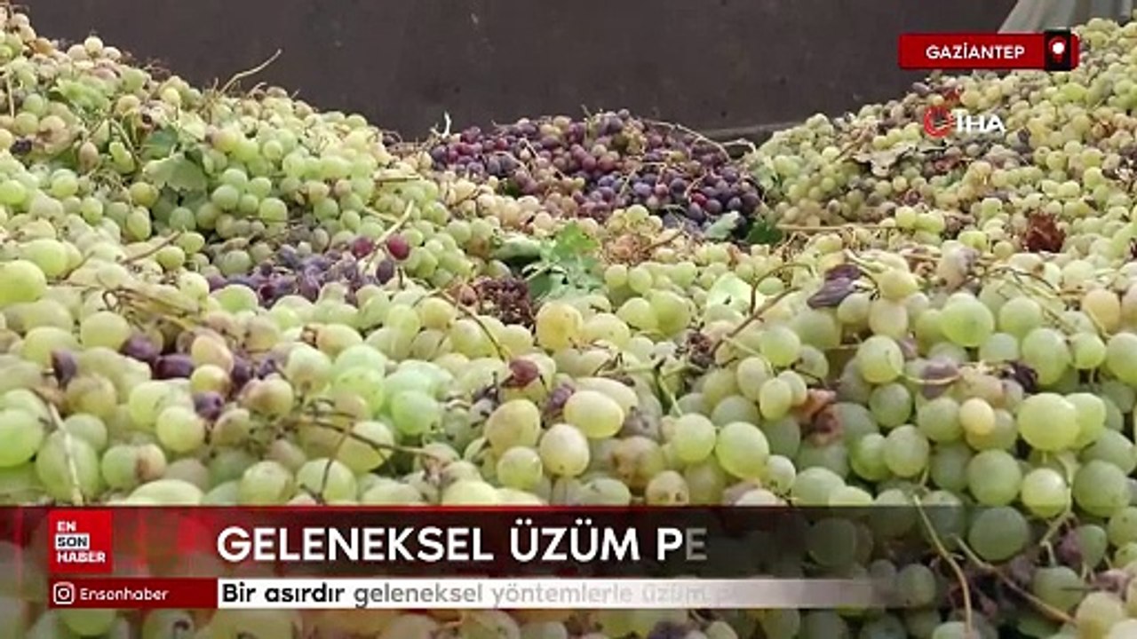 Gaziantep'te asırlardır süren üzüm pekmezi geleneği