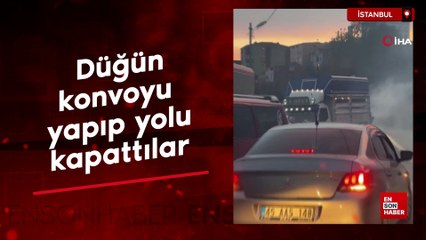 Pendik’te düğün konvoyu yapıp yolu kapattılar: Sürücülere para cezası