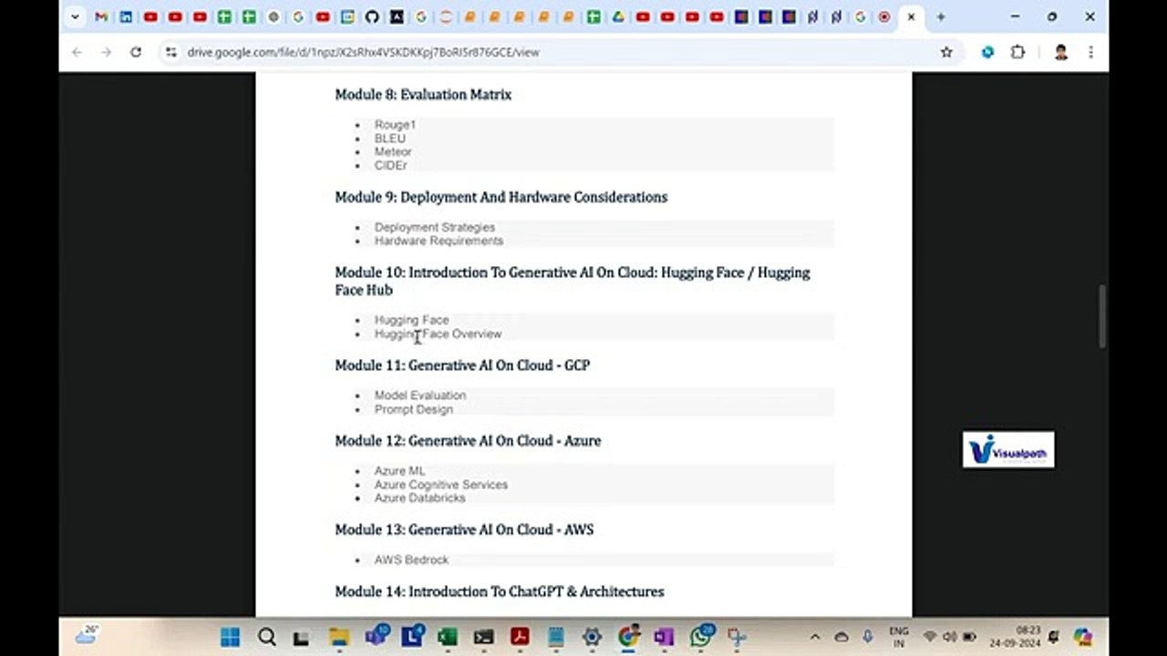 Generative AI (GENAI)Online Recorded Demo Video