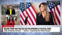 What detail political author says is 'unusual' about Melania Trump's paid appearance