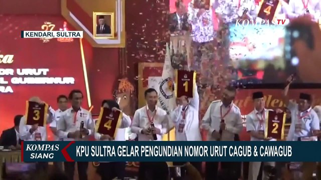 KPU Sultra Gelar Pengundian Nomor Urut 4 Paslon Cagub-Cawagub, Ini Hasilnya
