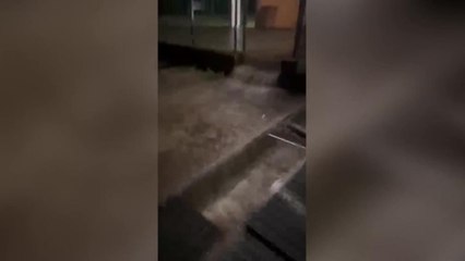 Via Maironi da Ponte, allagamenti dalla cascata di Città Alta