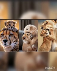 Dangerious animals kind behaviour with their companions