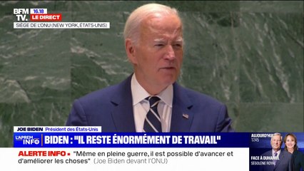 "Je suis rempli d'espoir" déclare Joe Biden devant l'Assemblée générale de l'Onu