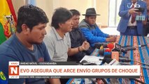 Evo asegura que Arce envío grupos de choque