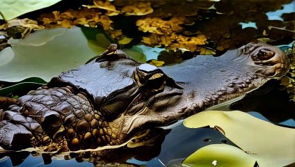 Crocodile  camouflaged